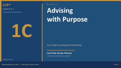 CVP® 1C: Advising with Purpose - Client Relationships