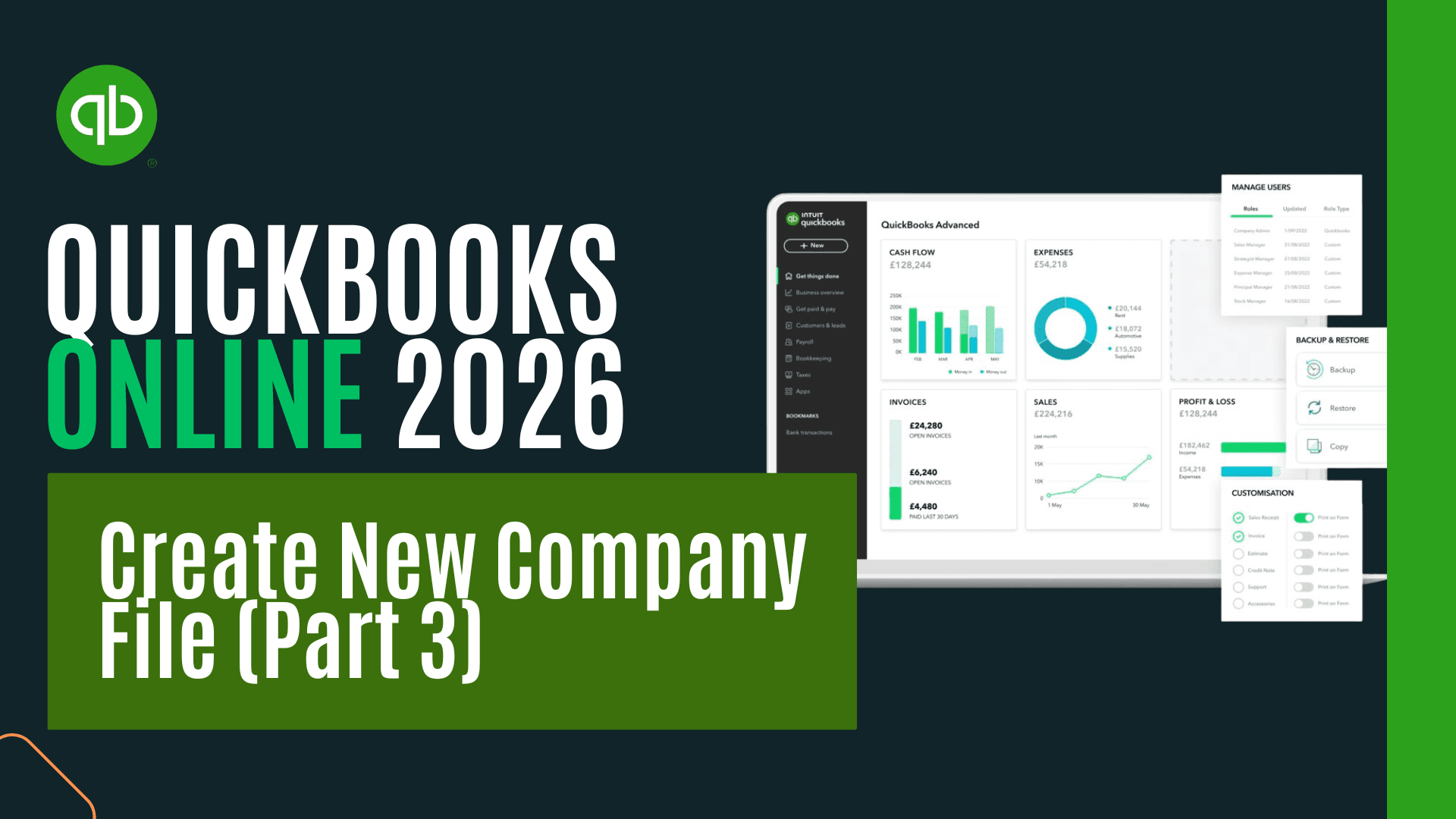 QuickBooks Online 2026 #2: Create New Company File (Part 3)