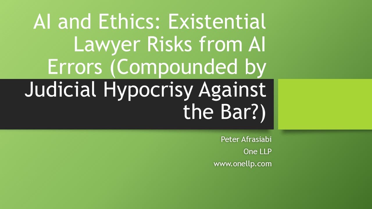AI and Ethics: Existential Lawyer Risks from AI Errors 