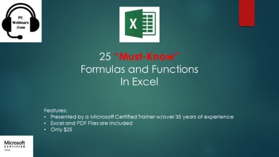 25 Must-Know Formulas and Functions in Excel