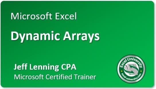 Excel Dynamic Arrays (O365)