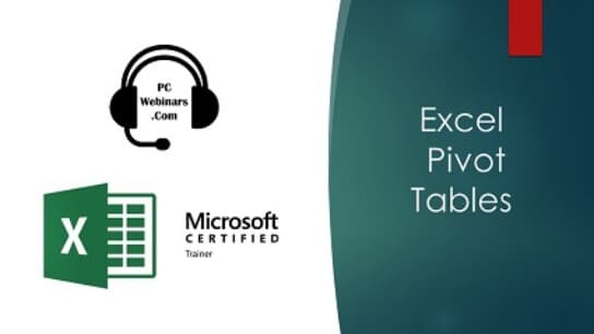 Excel Pivot Tables, Pivot Charts, PowerQuery and PowerPivot