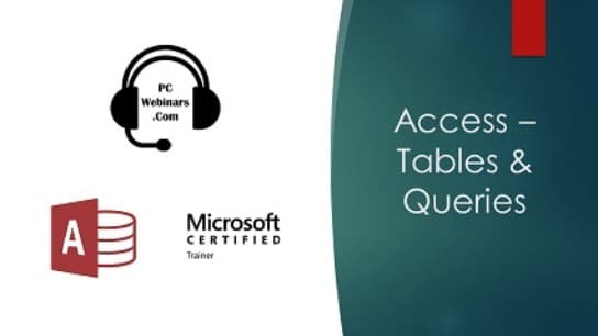 Microsoft Access Databases - Volume 1 - Tables and Queries