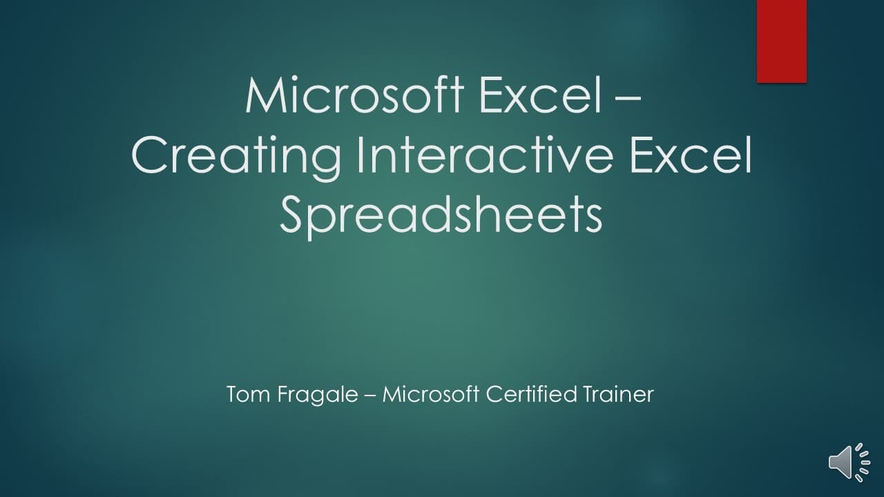 Interactive Excel Spreadsheets