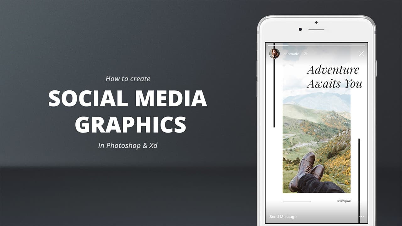 Create Social Media Graphics in Photoshop and Adobe Xd