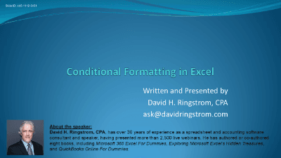 Conditional Formatting in Excel